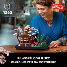 Carica l&#39;immagine nel visualizzatore di Gallery, LEGO 10315 Icons Il Giardino Tranquillo, Kit Giardino Botanico Zen per Adulti con Fiori di Loto, Regalo per Donna e Uomo Fan del Giardinaggio Giapponese, Decorazione da Scrivania Personalizzabile