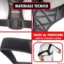 Carica l&#39;immagine nel visualizzatore di Gallery, Fascia Posturale Regolabile Indicato per Uomo Donna e Ragazzi, Correttore Postura Fornisce Sollievo dal Dolore al Collo Schiena e Spalle Disponibile in tre Misure