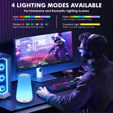Carica l&#39;immagine nel visualizzatore di Gallery, Auxmir Luce Notturna Bambini, Lampada da Comodino, Lampada LED Colorata con 13 Colori, Luminosità Regolabile, 3 Modi d’Illuminazione, Touch e Telecomando, Batteria Ricaricabile, Bianco