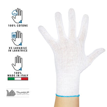 Carica l'immagine nel visualizzatore di Gallery, ThumbUP Supersoft Sottoguanti Cotone Dermatologici 3 Paia Bianchi Taglia M