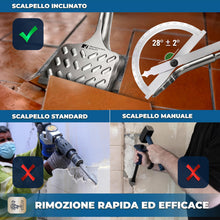 Carica l'immagine nel visualizzatore di Gallery, S&amp;R Scalpello SDS-plus 165x75mm. Scalpello per piastrelle Angolato 28°.