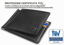Carica l'immagine nel visualizzatore di Gallery, TRAVANDO Portafoglio uomo con protezione RFID VIENNA Porta carte di credito con clip per contanti Porta tessere slim tas