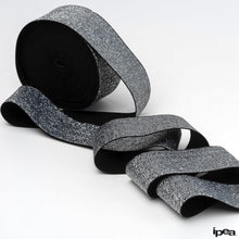 Carica l'immagine nel visualizzatore di Gallery, IPEA Elastico per Cucito LUREX - Corda Elastica da Cucire - 10 METRI - Made in Italy - Nastro Elastico da Cucito 40 mm Brillante per Accessori, Vestiti, Gonne, Borse, Cinture - Fettuccia - Argento
