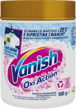 Carica l'immagine nel visualizzatore di Gallery, Vanish Oxi Action Multipower Polvere Bianco Splendente, Smacchiatore per Capi Bianchi, 1 Confezione da 500 g per Bucato, Additivo Lavatrice Multiazione senza Candeggina
