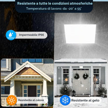 Carica l'immagine nel visualizzatore di Gallery, 100W Faretto LED per esterni, 10000LM super luminoso, Faretto per esterni bianco freddo 6500K, impermeabile IP66 per cor