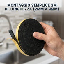 Carica l'immagine nel visualizzatore di Gallery, Nastro sigillante 3m x 9mm x 2mm per montaggio di piano cottura