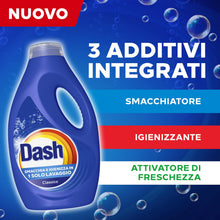 Carica l'immagine nel visualizzatore di Gallery, Dash Power Detersivo Liquido Lavatrice, 100 Lavaggi (4x25), Classico, Rimuove Le Macchie, Igienizza, Brillantezza Per I 