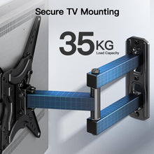 Carica l'immagine nel visualizzatore di Gallery, Supporto TV con Braccio Girevole Inclinabile ed Estendibile, Staffa TV per TV da 26-60 Pollici, Base TV Universale Sostiene fino a 35kg - Max VESA 400x400