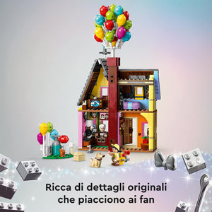 LEGO Disney e Pixar Casa di “Up”, Modellino da Costruire con Palloncini e Figure di Carl, Russell e Dug, Giochi per Bambini e Bambine da 9 Anni, Idea Regalo Iconica, Giocattolo da Collezione 43217