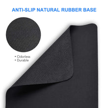 Carica l'immagine nel visualizzatore di Gallery, cimetech Tappetino per Mouse Confortevole Superficie Superfine in Fibra di Seta Liscia Sensori Base in Gomma Antiscivolo per Pulire Lavabile per Computer Portatile - Nero Black