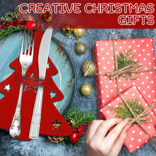 Carica l'immagine nel visualizzatore di Gallery, ZQEJEFD 16 Pezzi Portaposate in Feltro di Natale, Portaposate Albero di Natale, Portaposate Natalizie, Coltelli Forchette Cucchiai Stoviglie Portaposate per la Tavola Delle Feste Decor Natalizia