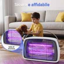 Carica l'immagine nel visualizzatore di Gallery, Lampada Antizanzare Elettrica 4200V, 2x15W LED, Zanzariera Elettrica