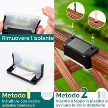 Carica l'immagine nel visualizzatore di Gallery, Solpex Lampade solari, 8 pezzi, luci solari per recinzione, impermeabili, per esterni, scale, recinzione, cortile, patio