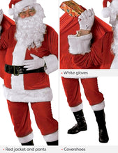 Carica l'immagine nel visualizzatore di Gallery, Rubies Costume da Babbo Natale Premium per adulto, completo con barba, taglia unica, Ufficiale, per Natale, Festeggiamenti, Feste