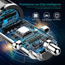 Carica l'immagine nel visualizzatore di Gallery, Caricatore Auto iPhone con 2x Cavo Lightning [Certificato MFi], USB Accendisigari Auto Caricabatterie Auto Cellulare Ada