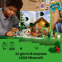 Carica l'immagine nel visualizzatore di Gallery, LEGO Minecraft Calendario dell'Avvento 2025 per Bambini e Bambine da 7 Anni - Gioco per il Conto alla Rovescia di Natale con 24 Sorprese come Minifigure e Mini Costruzioni - Regalo per Gamer - 21280