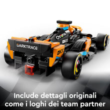 Carica l&#39;immagine nel visualizzatore di Gallery, LEGO Speed Champions Monoposto da Corsa McLaren Formula 1 2023, Macchina Giocattolo F1 per Bambini e Bambine da 9 Anni, Modellino di Auto da Costruire con Minifigure del Pilota, Idea Regalo 76919