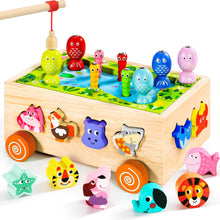 Carica l&#39;immagine nel visualizzatore di Gallery, Seagoal Giochi Montessori 2 Anni | 6 in 1 Magnetici di Pesca in Legno Abilità Motorie Giocattoli Educativi | Compleanno Regalo per 2 3 4 Anni Bambini Ragazzi