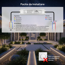 Carica l'immagine nel visualizzatore di Gallery, REYLAX Trasformatore LED 12V 30W Alimentatore 2.5A Impermeabile IP67