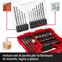 Carica l'immagine nel visualizzatore di Gallery, Einhell L-CASE 40 pezzi set di inserti e punte
