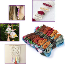Carica l'immagine nel visualizzatore di Gallery, Romon 50 Colori Fili da Ricamo, Fili da Ricamo con Accessori per Amicizia Braccialetti Mestieri, Fili Punto Croce per Maglieria Punto Croce, 8m (50 Colori)