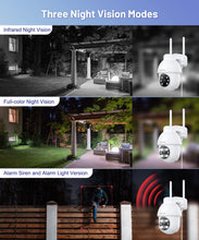 Carica l'immagine nel visualizzatore di Gallery, GALAYOU 2K Telecamera Wi-Fi Esterno/Interno, Videocamera Sorveglianza Esterno Wifi, IP Cam 360 Gradi PTZ con Visione Notturna a Colori, Sensore di Movimento, Audio Bidirezionale Y4 (1)