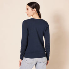 Carica l'immagine nel visualizzatore di Gallery, Amazon Essentials Cardigan Leggero Girocollo (Disponibile in Taglie Forti) Donna, Blu Marino, L
