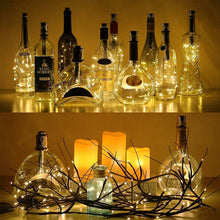 Carica l'immagine nel visualizzatore di Gallery, Solare Luci Stringa per Bottiglia di Vino, ALED LIGHT 10 Pack Bianco Caldo Luci Solari Lights LED Lampade Filo di Rame C