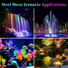 Carica l'immagine nel visualizzatore di Gallery, PChero Illuminazione per laghetto RGB LED subacqueo, illuminazione subacquea, faretto per piscina, luce subacquea, IP68,
