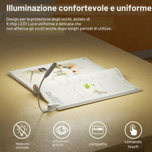Carica l'immagine nel visualizzatore di Gallery, Lampada da lettura a LED Ricaricabile USB Braccio Flessibile Bianco