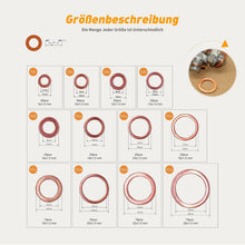 Carica l'immagine nel visualizzatore di Gallery, DIYoung 320 PZ Assortimento di Giunti in Rame, Rondelle Piatte per Motori di Barche e Auto (M5 M6 M8 M10 M12 M14 M16 M20