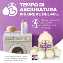 Carica l'immagine nel visualizzatore di Gallery, Ammorbidente Biancheria, Palline Per Asciugatrice Di Lana Con Oli PROFESSIONALI Al Profumo Di Lenora e Bucato Esclusivo|