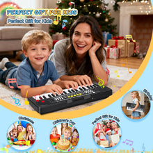 Carica l'immagine nel visualizzatore di Gallery, m zimoon Pianola Bambini 37 Tastiera Elettronica Musicale con Microfono, Pianola per Bambini Media Portatile Multifunzio