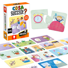 Carica l&#39;immagine nel visualizzatore di Gallery, HEADU - Cosa Succede - Comprendere le Relazioni! | Giochi Educativi Bambini 3 4 5 Anni, Gioco Didattico per Sviluppare il Pensiero Logico, Regalo Bambino Regalo Bambina, Made in Italy