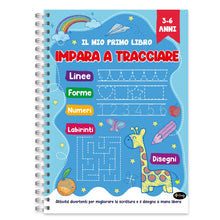 Carica l&#39;immagine nel visualizzatore di Gallery, Finoly Libri Pregrafismo per Bambini | Libri Pregrafismo 3-6 Anni | Libro per Imparare a Scrivere A4 | Impariamo a Tracciare | Libro Ricalcare Lettere e Numeri | Quaderni Pregrafismo Attività Bambini