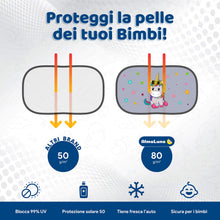 Carica l'immagine nel visualizzatore di Gallery, Tendine Parasole Auto Bambini - Protezione Solare 99% Dai Raggi UV - 2 Pezzi 51x31 cm 80g/m2 - Accessori Macchina Per In