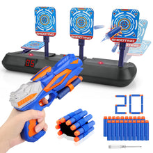 Carica l&#39;immagine nel visualizzatore di Gallery, Tiro Bersaglio Elettrico con Pistola Giocattolo, Bersaglio Digitale per Nerf, 20 Proiettili,Giochi di Tiro Bambini 3 4 5 6 7 8 9 10 anni Gioco Interno Esterno Regalo Compleanno Natale Ragazzo Bimbo