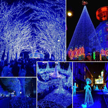 Carica l'immagine nel visualizzatore di Gallery, Luci di Natale 50M 500 LED, Catena Luminosa Filo di Rame Blu Impermeabile Luci Albero di Natale da Esterno Interno Natalizie Decorazioni per Halloween,Festa,Casa, Nozze,Giardino,Matrimonio,Balcone