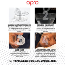 Carica l'immagine nel visualizzatore di Gallery, OPRO Protezione notturna raccomandata dai dentisti per digrignamento denti, bruxismo e per rilassare l'articolazione tem