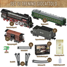 Carica l'immagine nel visualizzatore di Gallery, Trenino Elettrico per Bambini, Locomotiva, Locomotiva a Vapore Elettrica con Fumo Luminoso e Suono, Regali di Natale e C