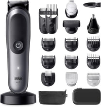 Carica l'immagine nel visualizzatore di Gallery, Braun Rasoio Elettrico Barba e Capelli Serie 7, Accessori AIO7585 Grigio