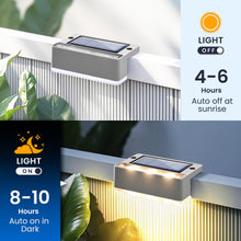 Carica l'immagine nel visualizzatore di Gallery, Solpex Lampade solari per esterni, 4 pezzi, luce bianca calda, luci solari impermeabili, illuminazione a LED per scale e
