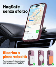 Carica l'immagine nel visualizzatore di Gallery, Cover per iPhone 17 con Pellicola Vetro Temperato, Compatibile con MagSafe, Custodia Antiurto Traslucido Opaco PC Silico