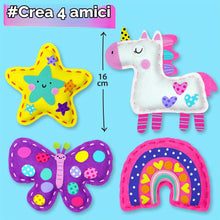 Carica l'immagine nel visualizzatore di Gallery, EZCRA Kit Cucito Bambina 4-8 Anni, 4 Progetti in Feltro con Unicorno