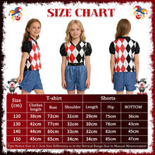 Carica l'immagine nel visualizzatore di Gallery, Costume da Clown, costume da cosplay con parrucca, camicia, pantaloncini e accessori per Halloween e Carnevale Cosplay