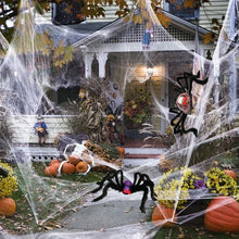 Carica l'immagine nel visualizzatore di Gallery, Ragno Di Halloween, Addobbi Halloween Giardino 70cm Ragno Gigante, Ragno Finto per Esterne Decorazioni da Cortile Spaven