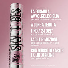 Carica l'immagine nel visualizzatore di Gallery, Maybelline New York Mascara Sky Tubes, Mascara Tubing Allungante Effetto Extension, Adatto a Occhi Sensibili, Con Burro 