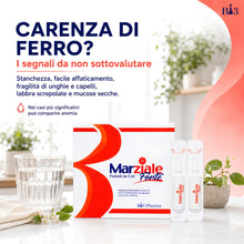 Carica l'immagine nel visualizzatore di Gallery, Marziale Forte Integratore Ferro e Acido Folico 20 Fiale da 5ml Bi3 Pharma