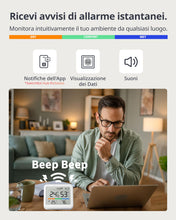 Carica l'immagine nel visualizzatore di Gallery, SwitchBot Termometro e Igrometro, Monitor Temperatura/Umidità con Data e Previsione del Tempo, Raggio Bluetooth di 120m,