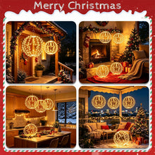 Carica l'immagine nel visualizzatore di Gallery, Joycome 2 Pezzi Sfere Luminose Natalizie 30CM 200 LED Stella Palla Luminosa